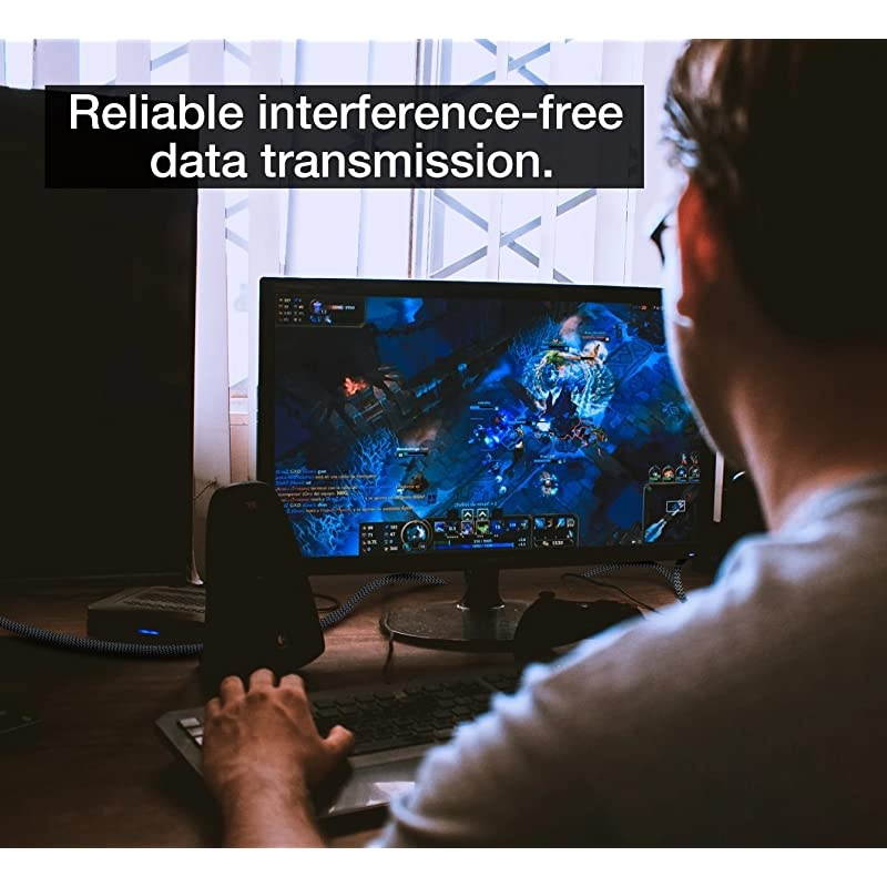 DisplayPort Cable 4K DP Cable Nylon Braided 4K60Hz 2k144Hz Ultra High Speed DisplayPort to DisplayPort Cable 3ft for Laptop PC TV etc Gaming Monitor Cable Grey