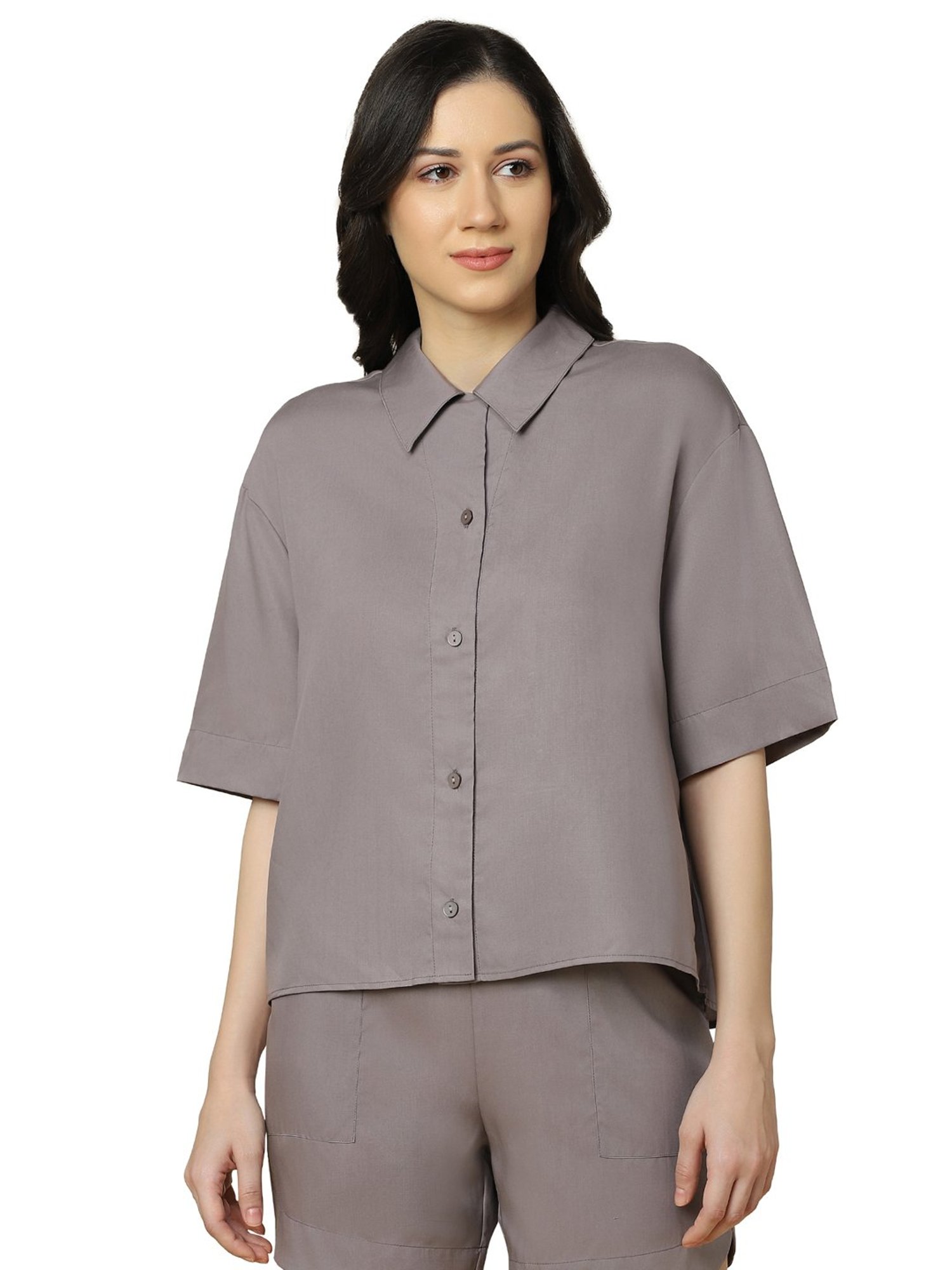 Triumph Grey Plain Night Shirt