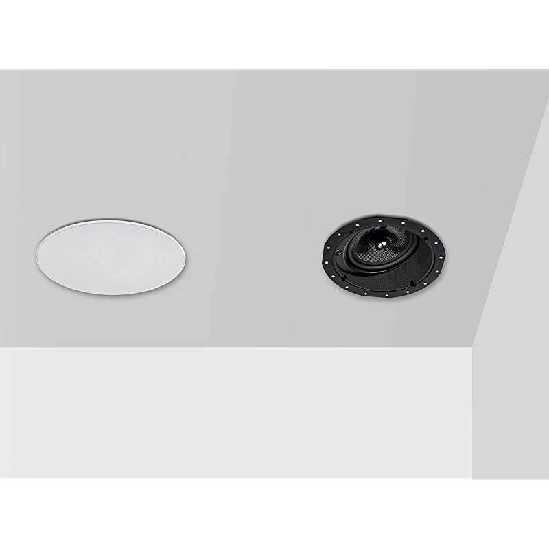 2-Way Carbon Fiber In-Ceiling Speakers - 8 Inch With 15 Degree Angled Drivers (Pair) - Alpha Series