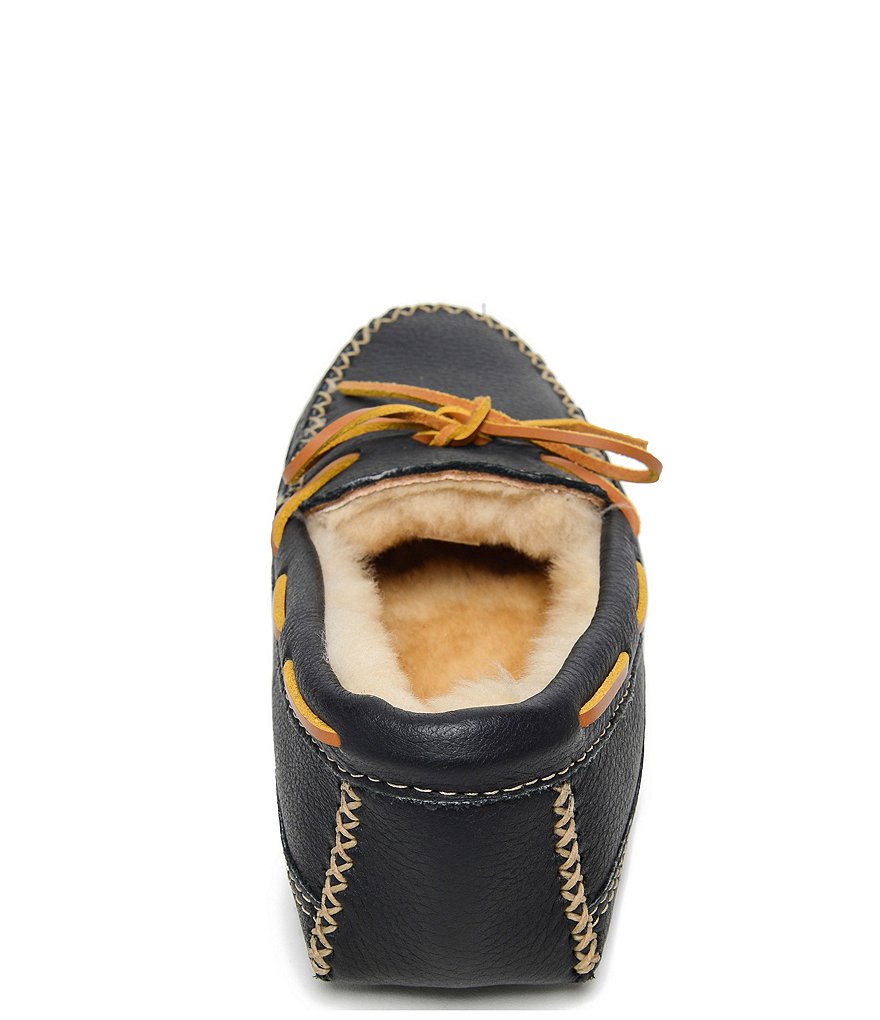 Minnetonka Men's Sheepskin Lined Moose Slipper