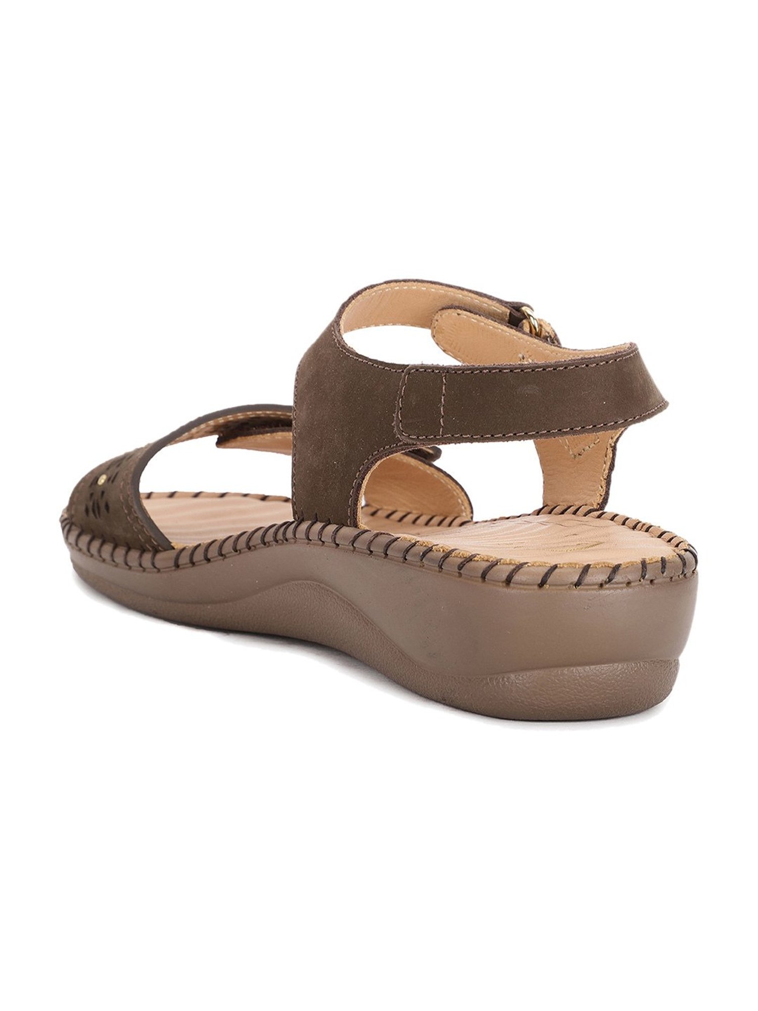 Scholl by Bata Women's Brown Ankle Strap Wedges