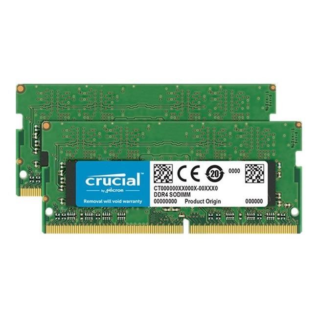 Crucial 32GB (2 x 16GB) DDR4 2666MHz DRAM (Notebook Memory) CL19 1.2V DR SODIMM (260-pin) CT2K16G4SFD8266