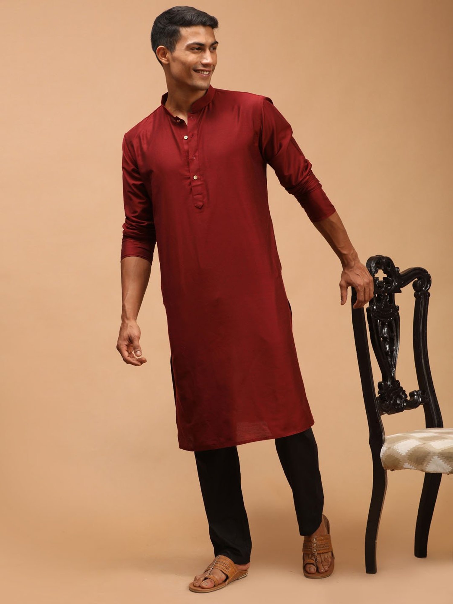 Ramraj ALAMEEN White Cotton Solid Dhotis