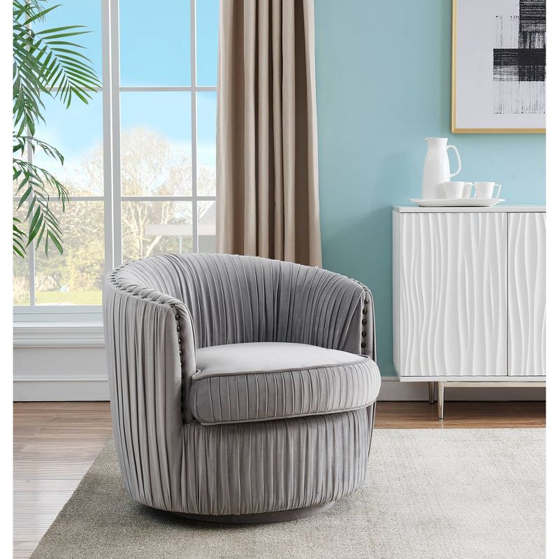 Lazy Days Swivel Accent Chair Gray - Treasure Trove Accents