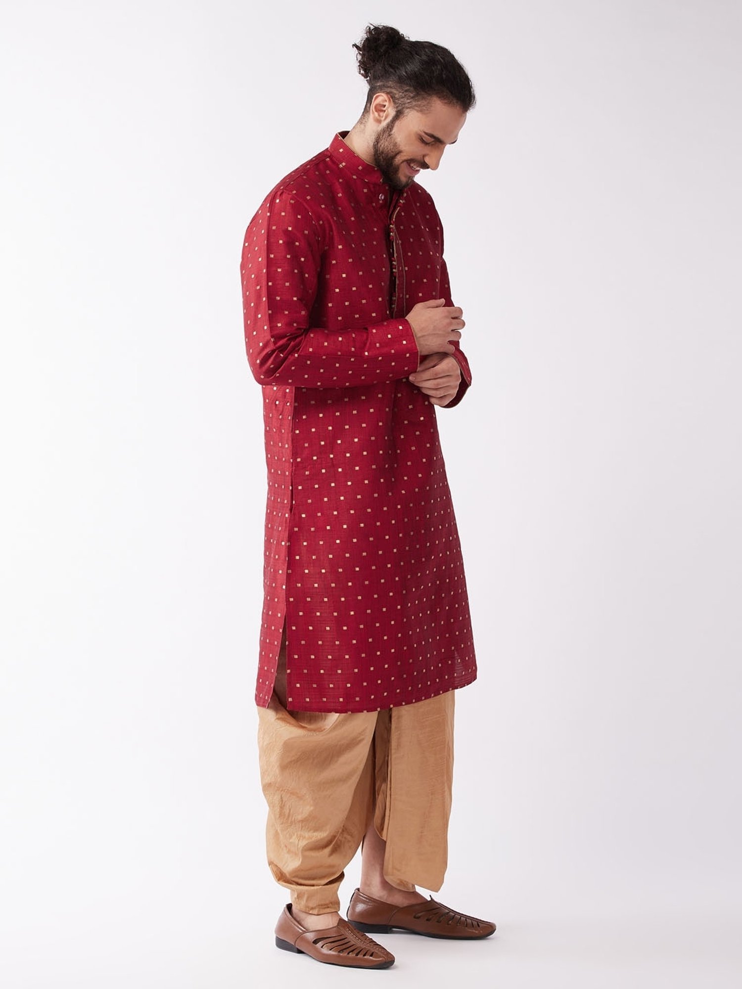 Sanwara White Regular Fit Chikankari Kurta & Churidar Set