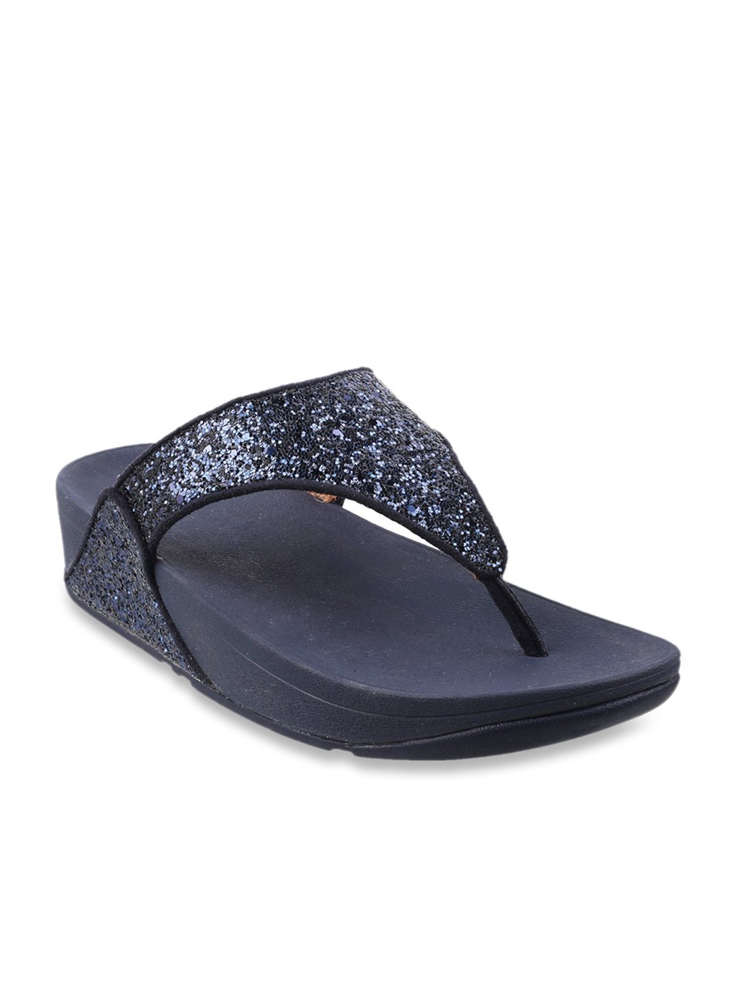 FitFlop Women's Navy Thong Wedges