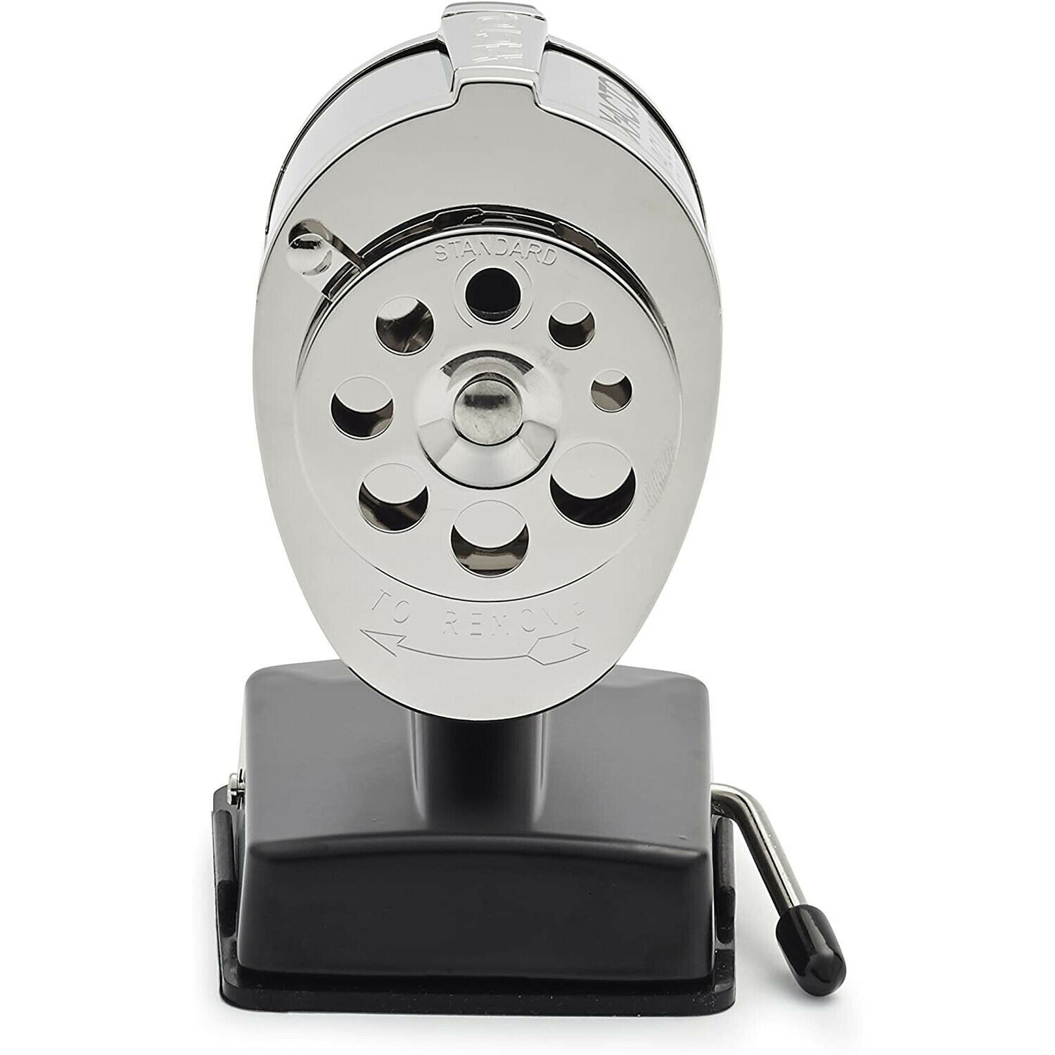 X-ACTO 1072LMR KS Manual Classroom Pencil Sharpener, Vacuum-Base, Manual, 4" x 5.5" x 5.5", Black/Nickel