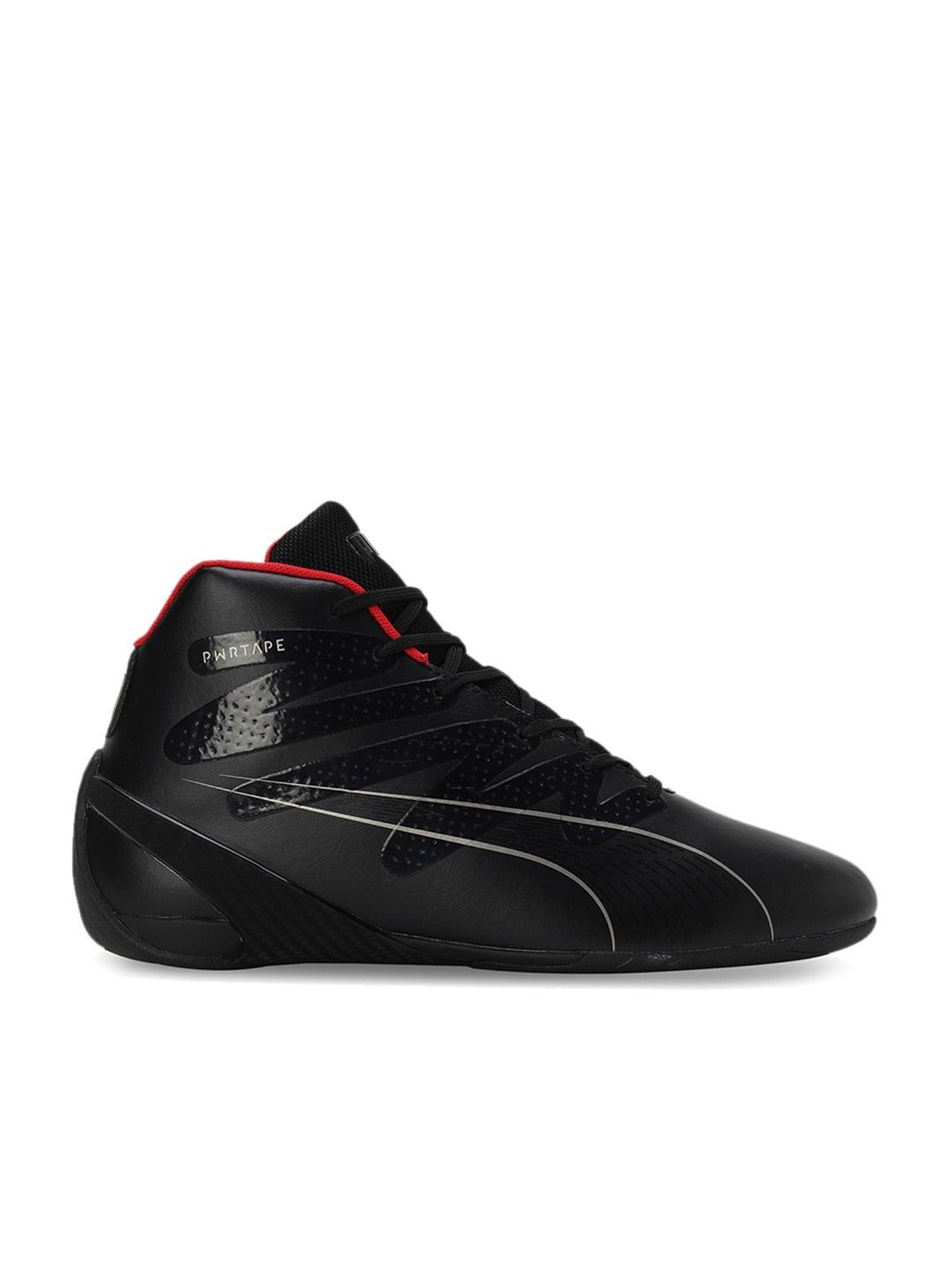 Puma Men's Scuderia Ferrari Carbon Cat Black Ankle High Sneakers