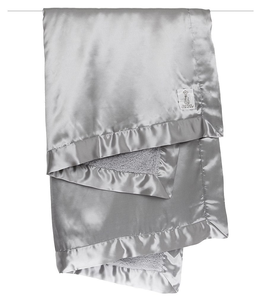 Little Giraffe Baby Chenille Satin Blanket