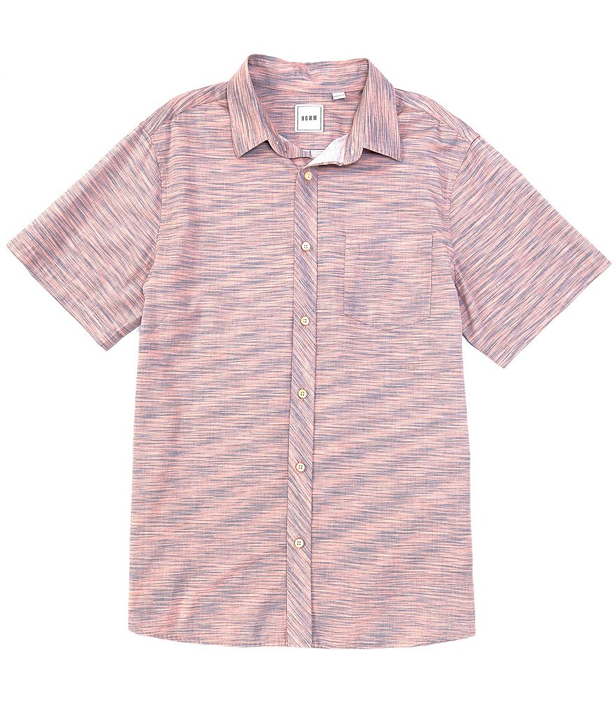 Rowm Big and Tall Short Sleeve Space Dye Sportshirt