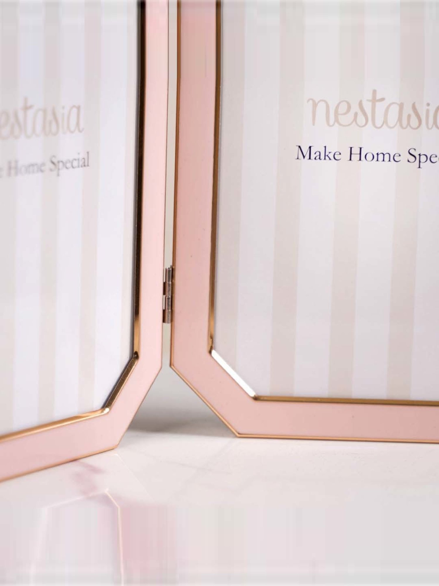 Nestasia Foldable Dual Photo Frame Pink 11 Inches x 5.5 Inches