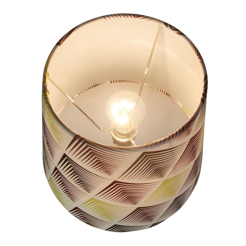 22" Polyresin Table Lamp with Silk Shade Gray - Creative Motion Industries