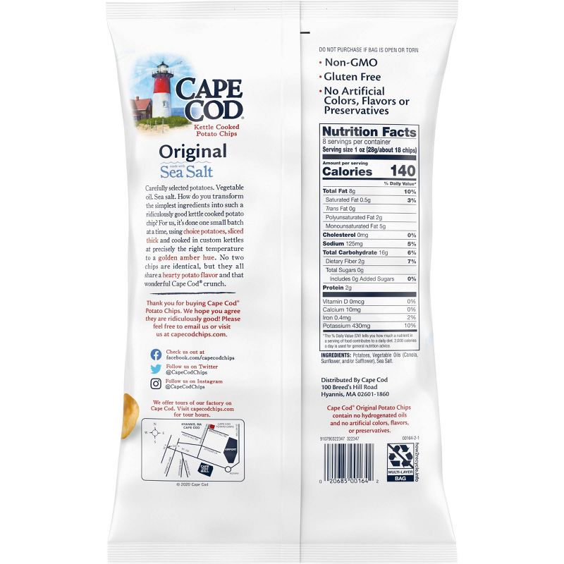Cape Cod Kettle Cooked Potato Chips - Original 9oz