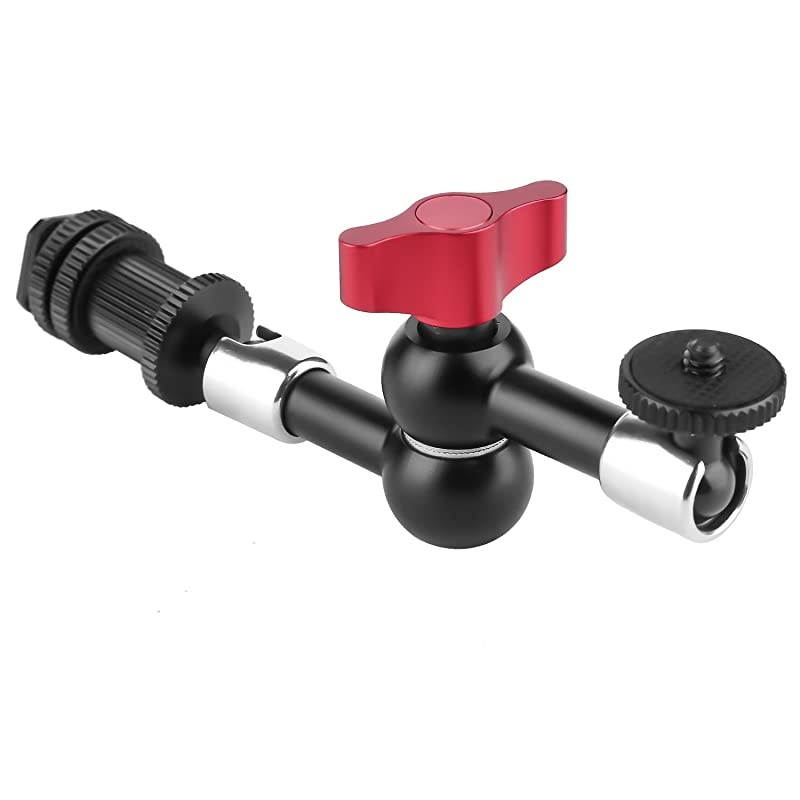 7inch Adjustable Articulating Friction Magic Arm Large Super Clamp Compatible with DSLR Camera Rig LED Lights Flash Light LCD Monitor