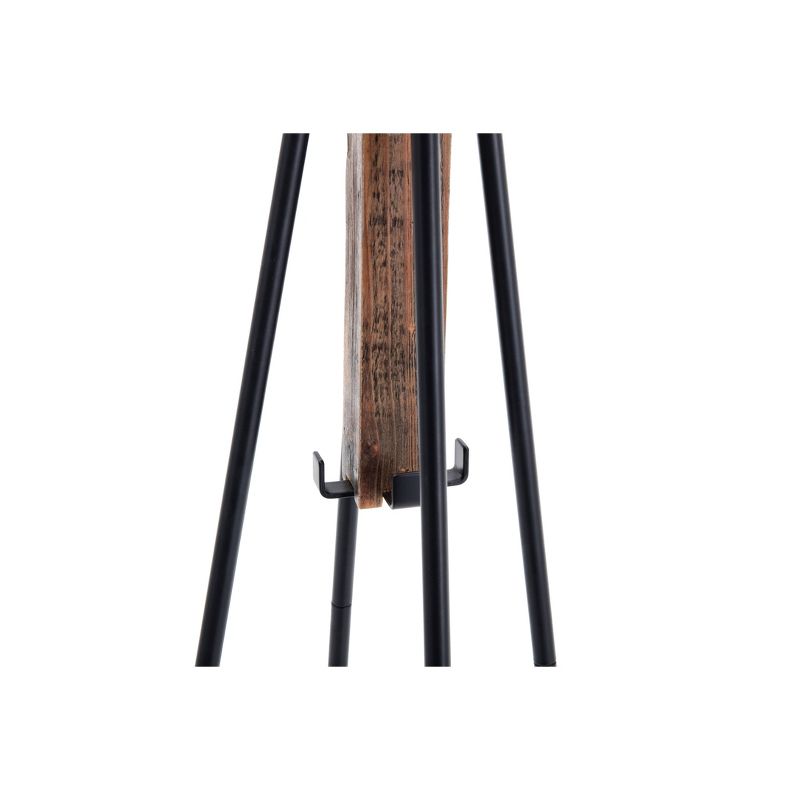 Noma Wood & Metal 8 Hook Standing Coat Rack Brown/Black - Summerland Home