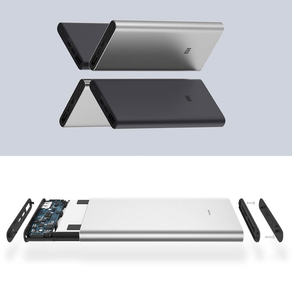 Xiaomi Mi Power Bank 3 10000mAh USB-C Two-way Quick Charge Mobile Phone Powerbank 18W MAX Traveling Charging Adapter for iPhone Samsung Huawei Xiaomi PLM12ZM