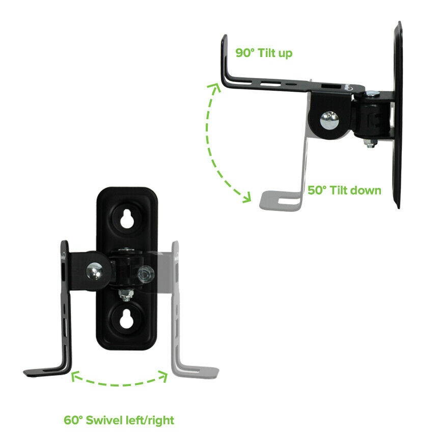 SONOS Speaker Mount SONOS PLAY:1 Speaker Wall Bracket Tilt and Swivel 7 Pack Blk
