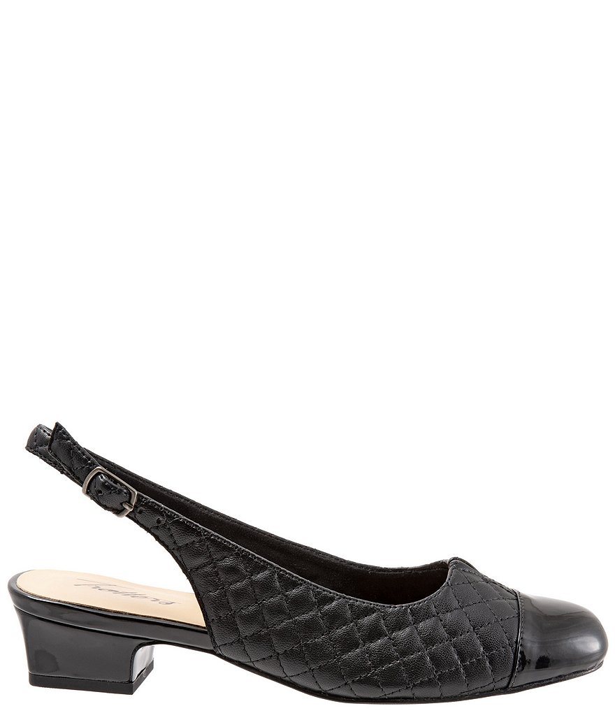 Trotters Dea Quilted Leather Sling Pumps