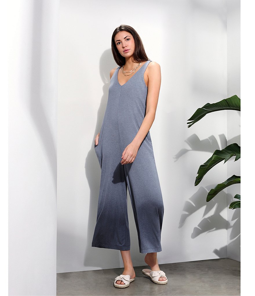 Every V-Neck Knit Sleeveless Jumpsuit