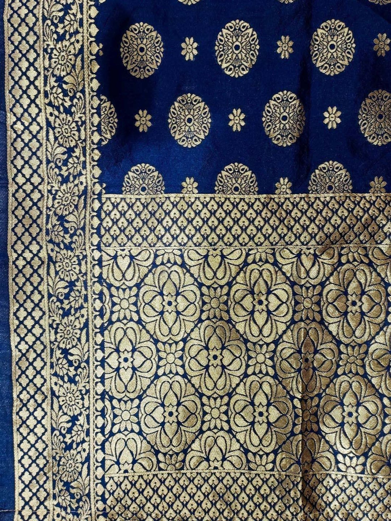 Varanga Blue Embroidered Kurta & Pant Set With Dupatta