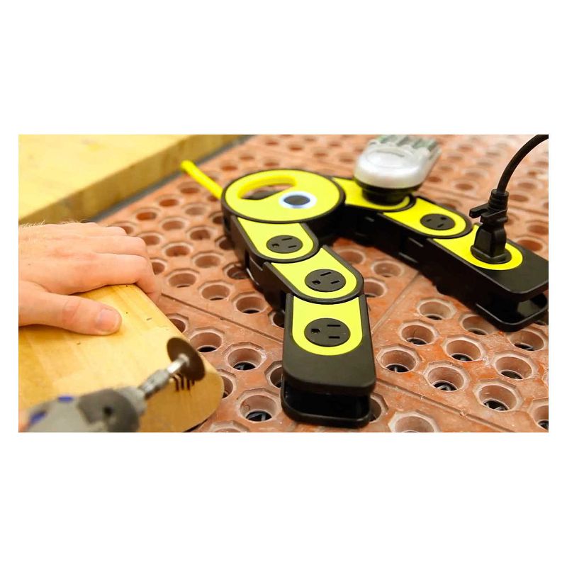 Quirky 2"x3" Pivot Power Surge Protector Yellow/Black