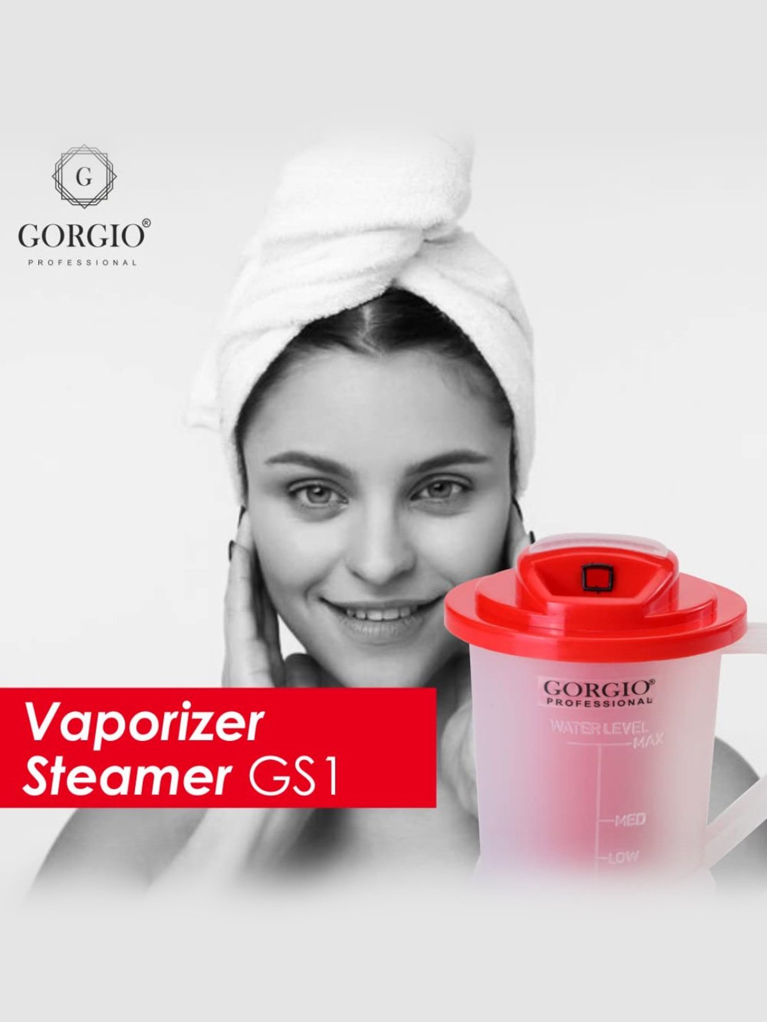 Gorgio Professional GS1 Vaporizer Steamer (White and Orange)