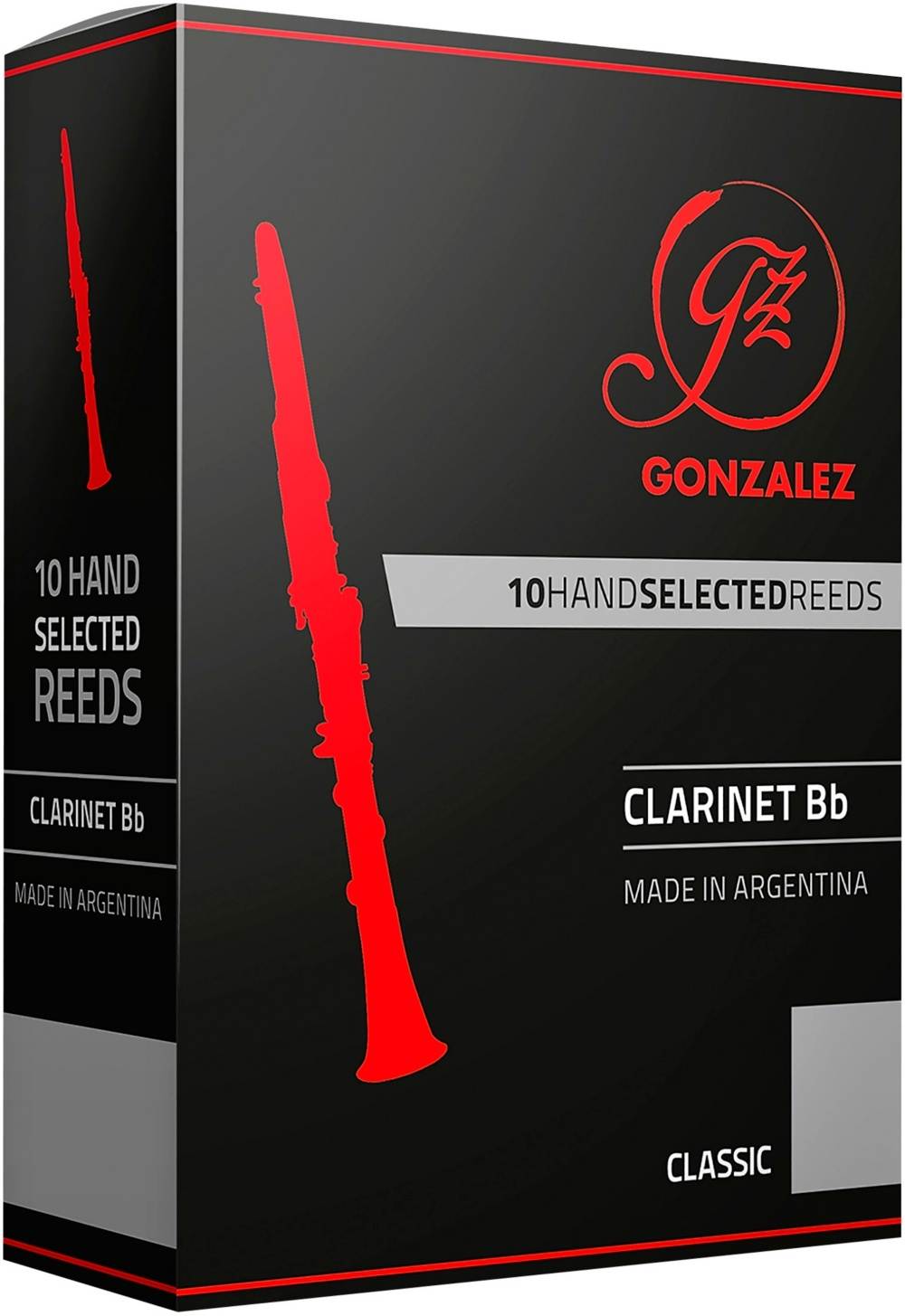 Gonzalez Classic Bb Clarinet Reeds Box of 10 Strength 3