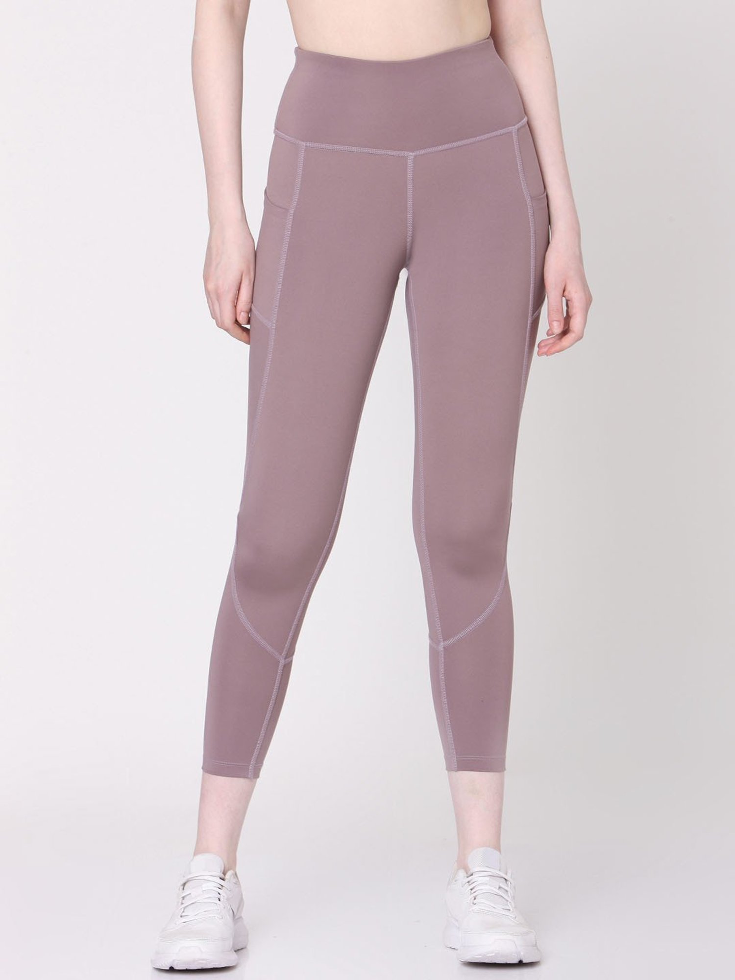 SILVERTRAQ Mauve Relaxed Fit Leggings