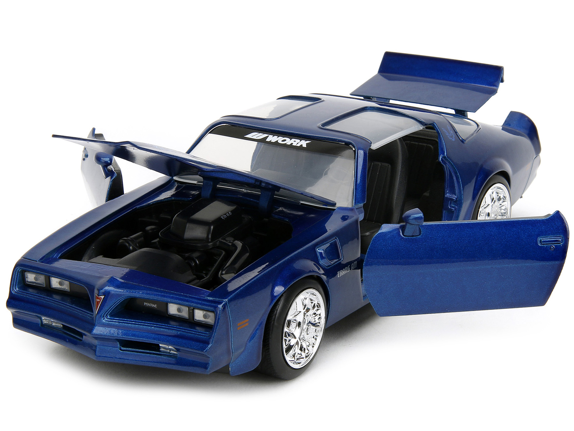 1977 Pontiac Firebird Trans Am Blue Metallic "Bigtime Muscle" Series 1/24 Diecast Model Car by Jada