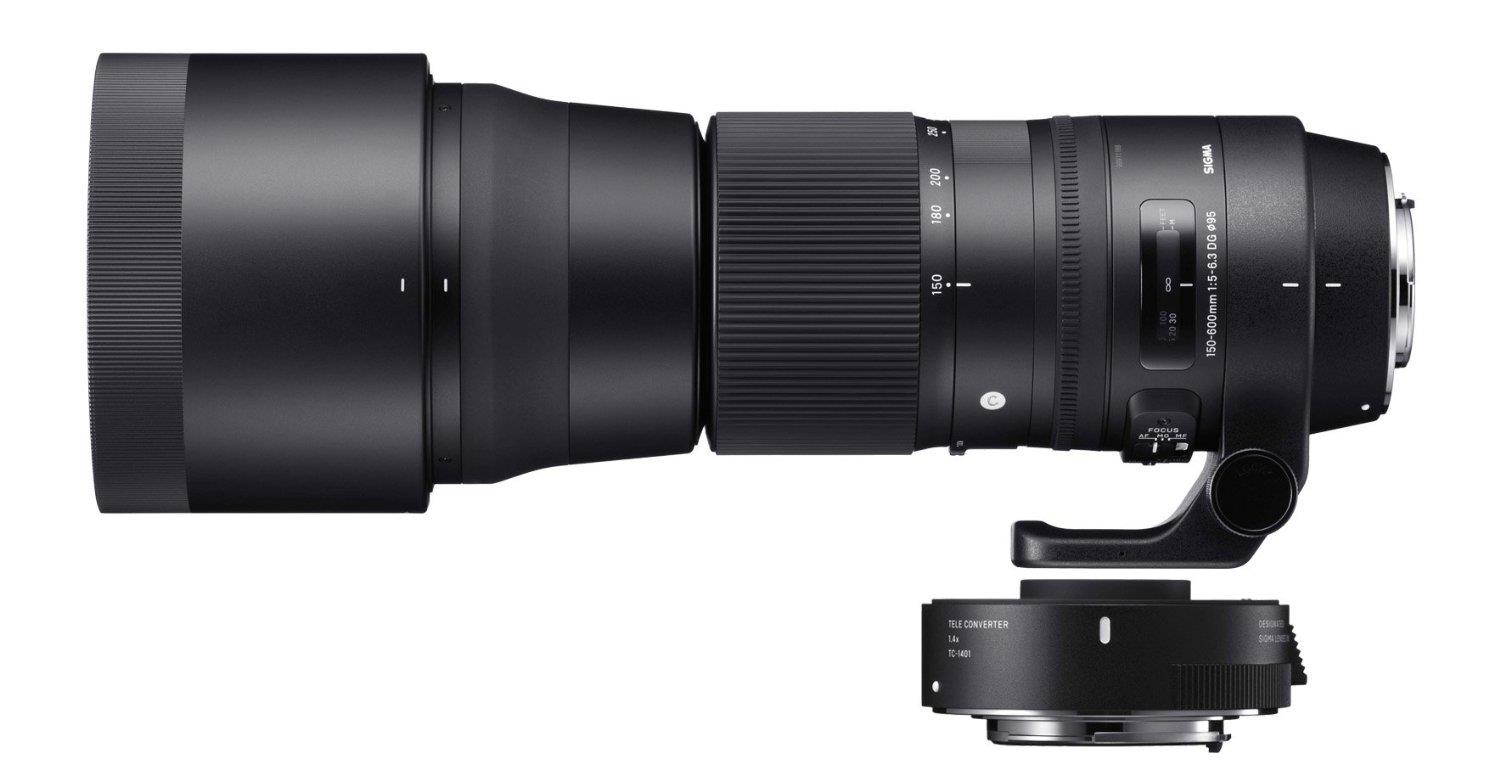 Sigma ZB954 150-600mm F5-6.3 DG HSM Contemporary Lens with 1.4X Tele-Converter Kit for Canon (Black)