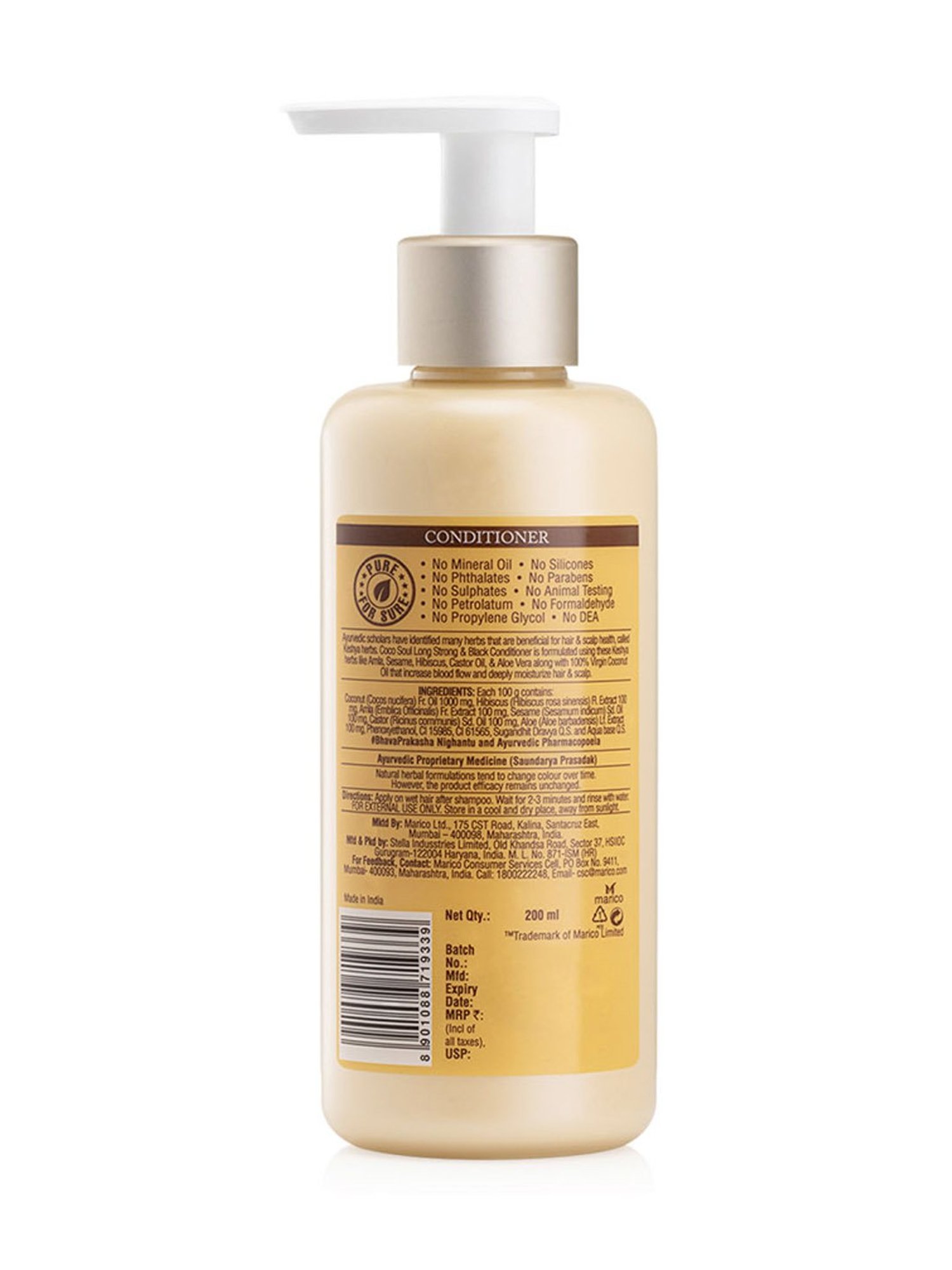 Coco Soul Conditioner for Long, Strong & Black Hair with Ayurvedic Medicine - 200 ml