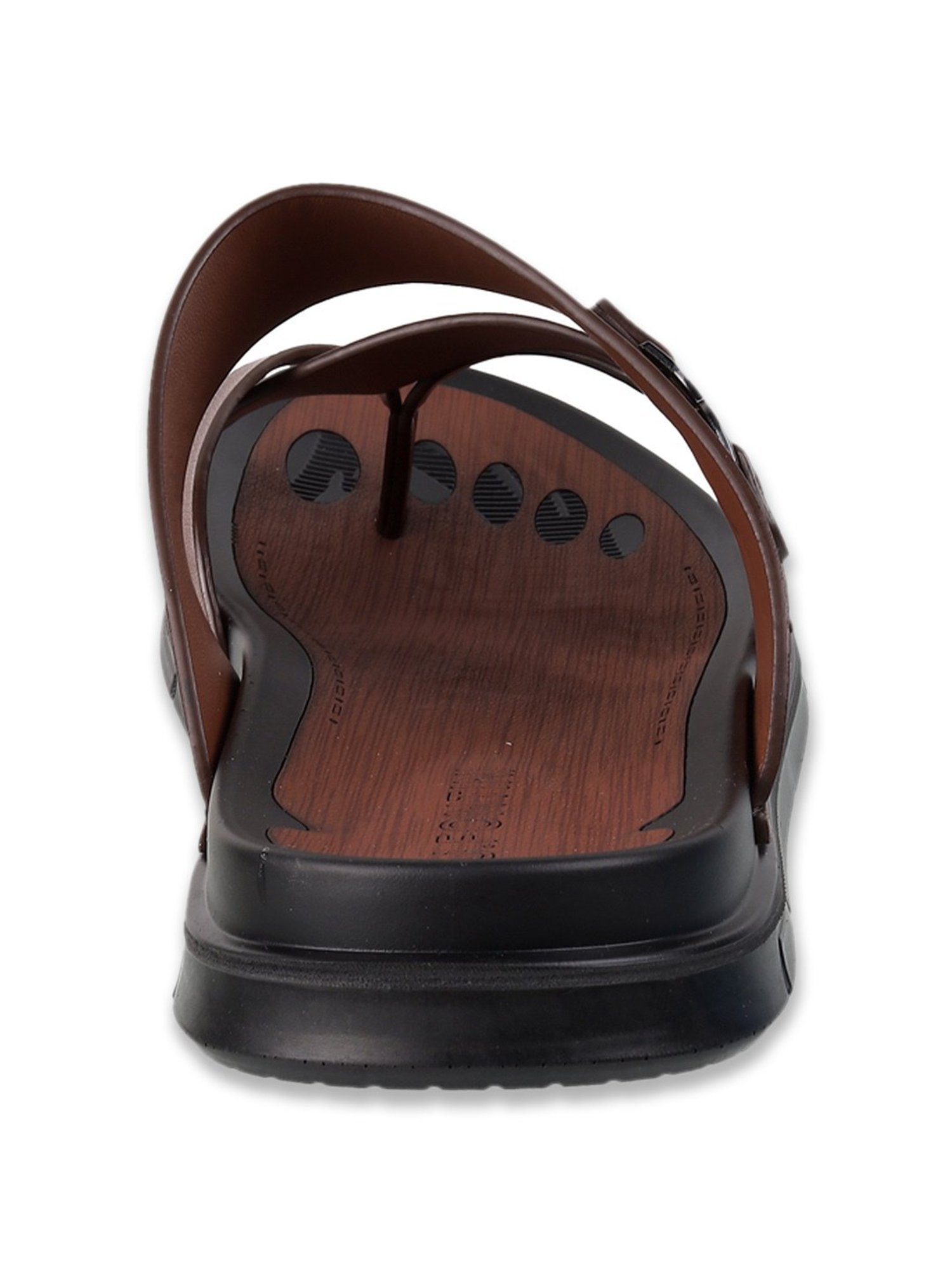 J.Fontini by Mochi Men's Brown Toe Ring Sandals
