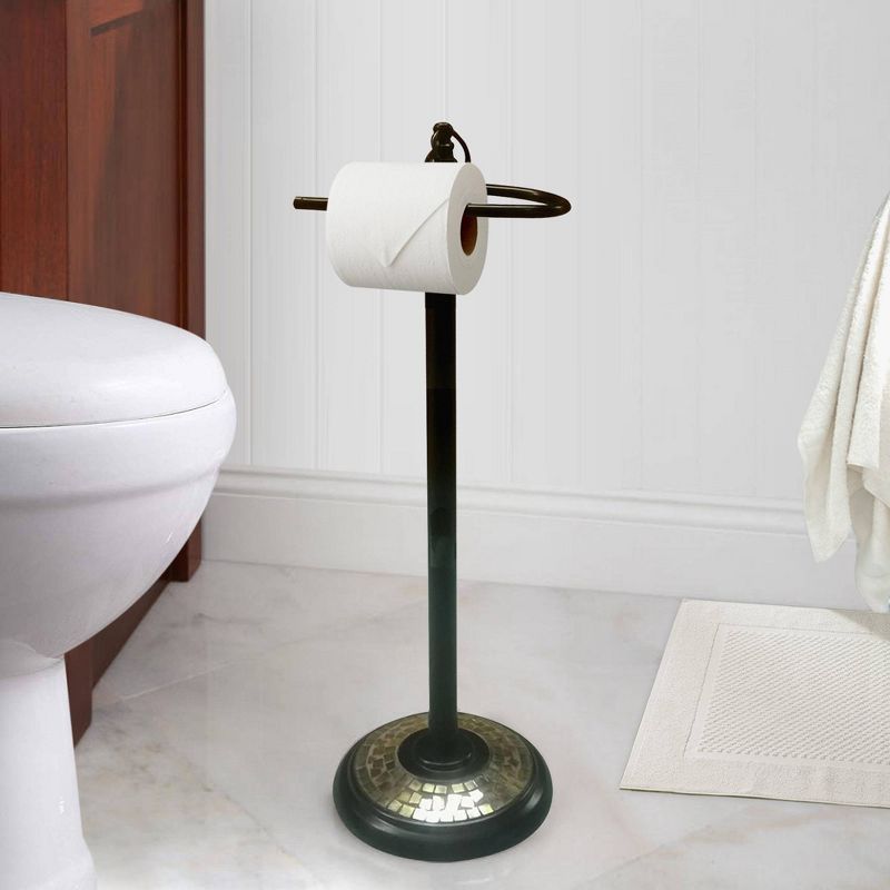 Freestanding Toilet Tissue Holder Bronze - Nu Steel
