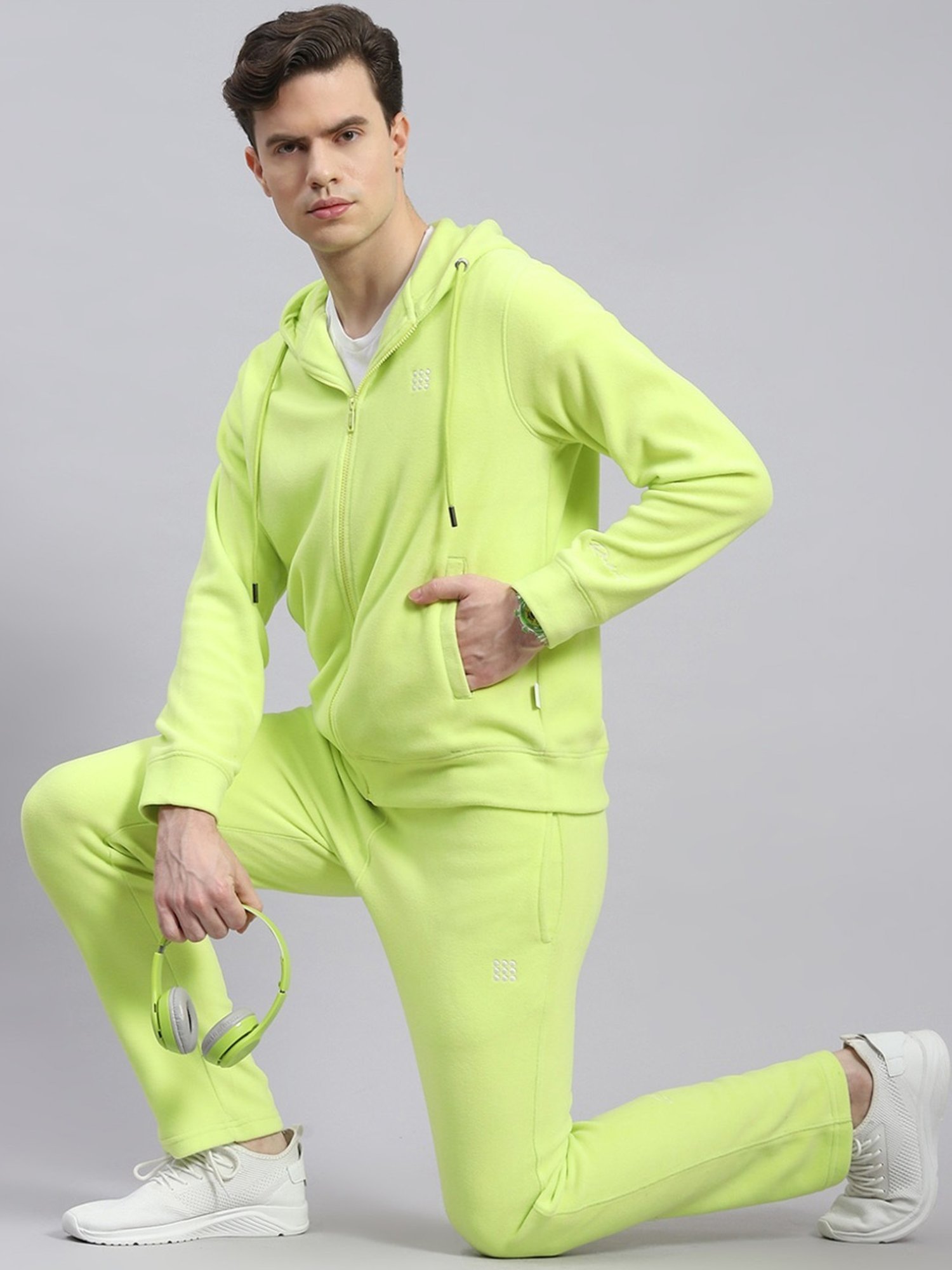 Rock.It Green Regular Fit Tracksuits