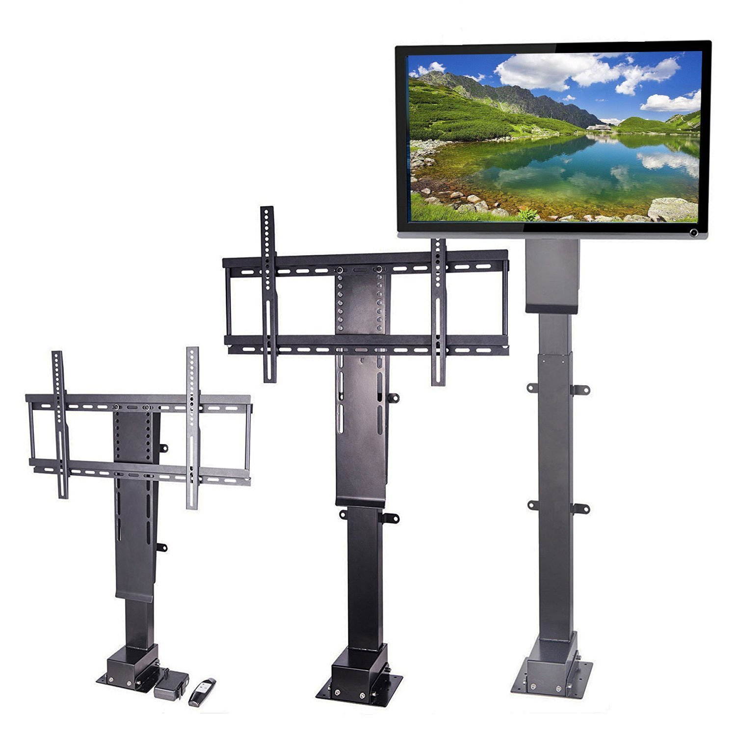 VEVOR Pro Swivel Motorized TV Lift 32"-70" TV Lift Mechanism 1000mm Lift Mount Auto Lifting Adjustable Height with Remote Controller for Plasma LCD LED TV and Monitors