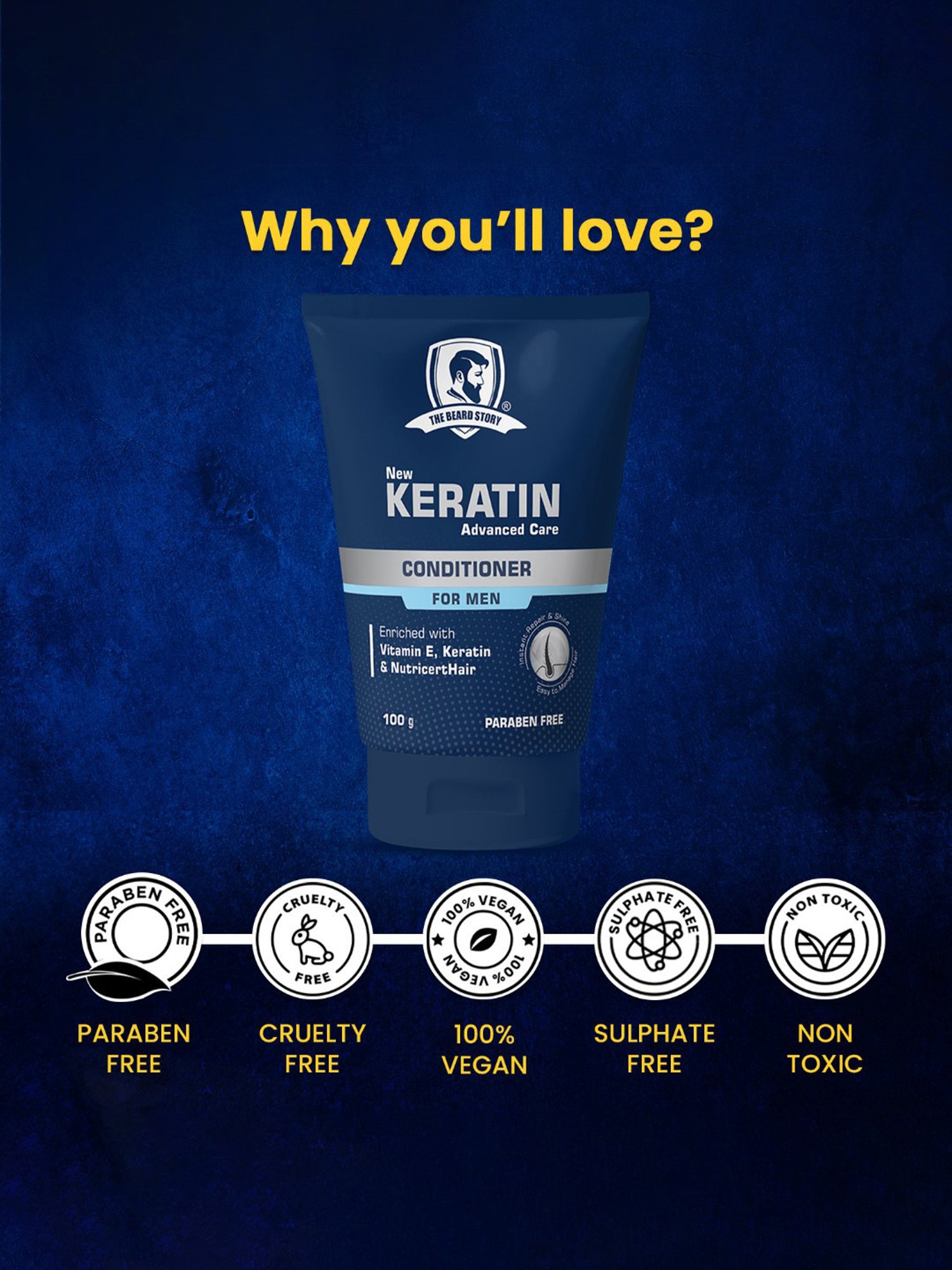 The Beard Story Keratin Advanced Care Conditioner - 100 gm