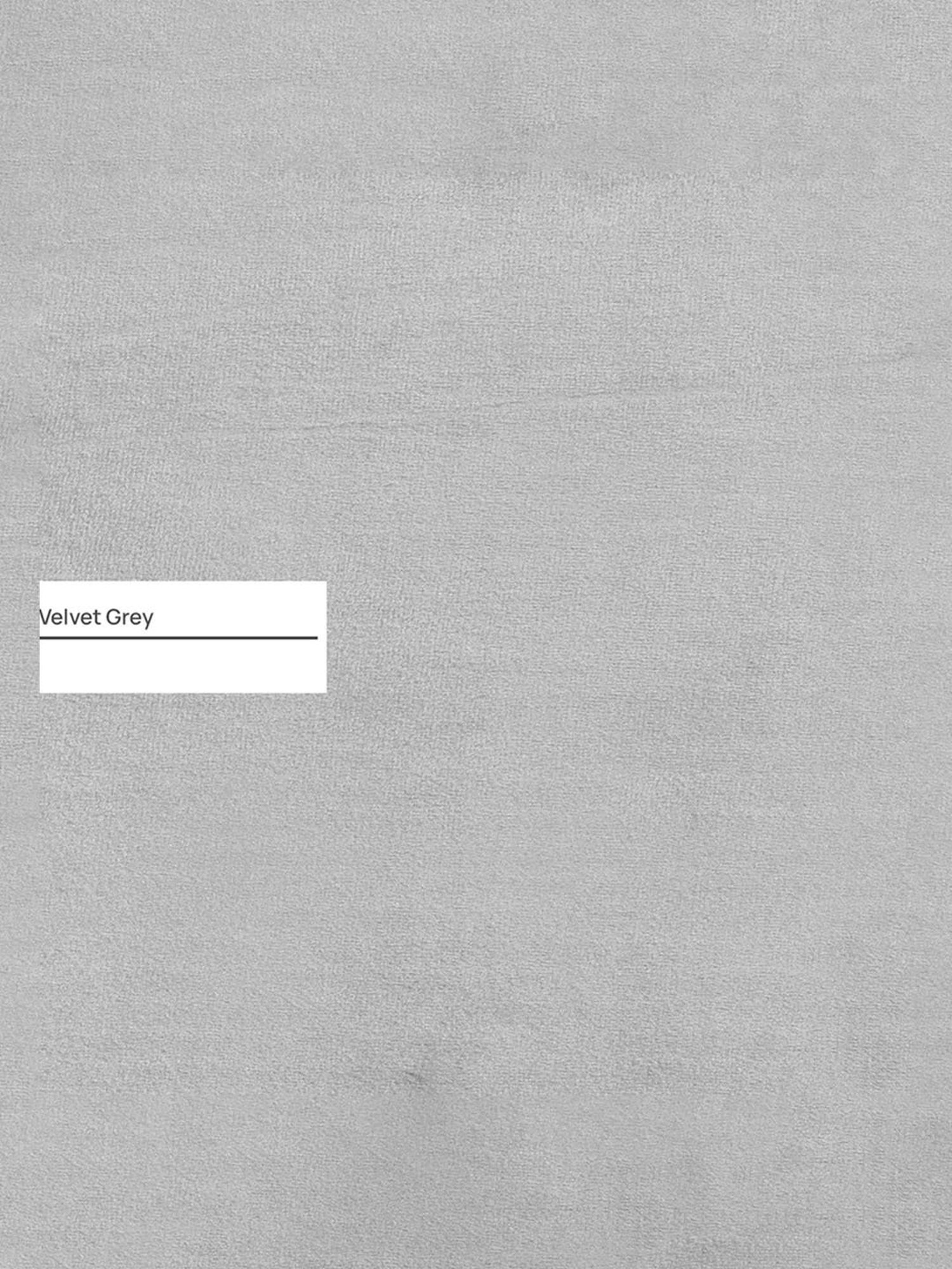 Trevi Grey Velvet & Neem Wood 5 Seater LHS Sectional Sofa