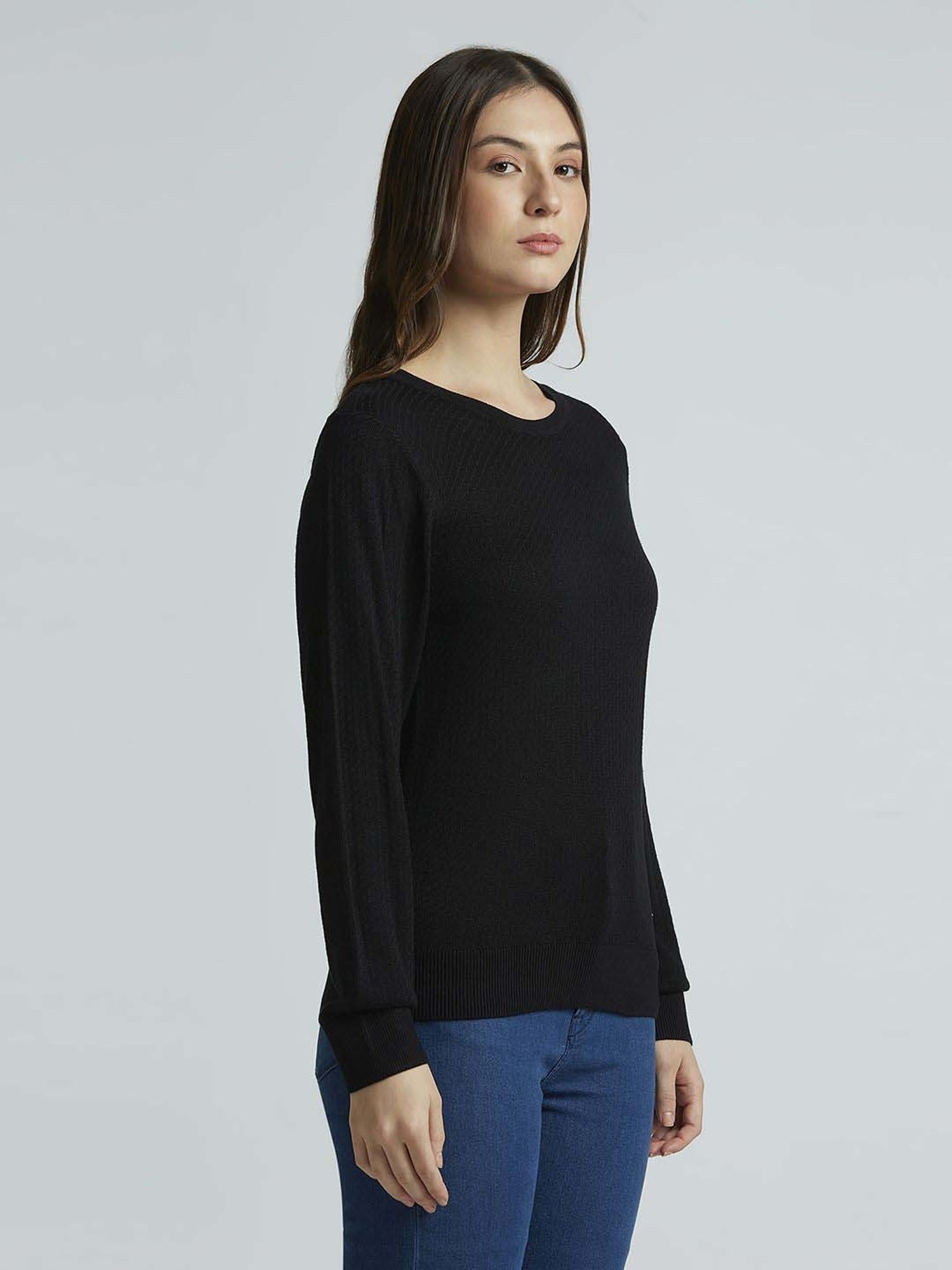 Pepe Jeans Black Self Pattern Top