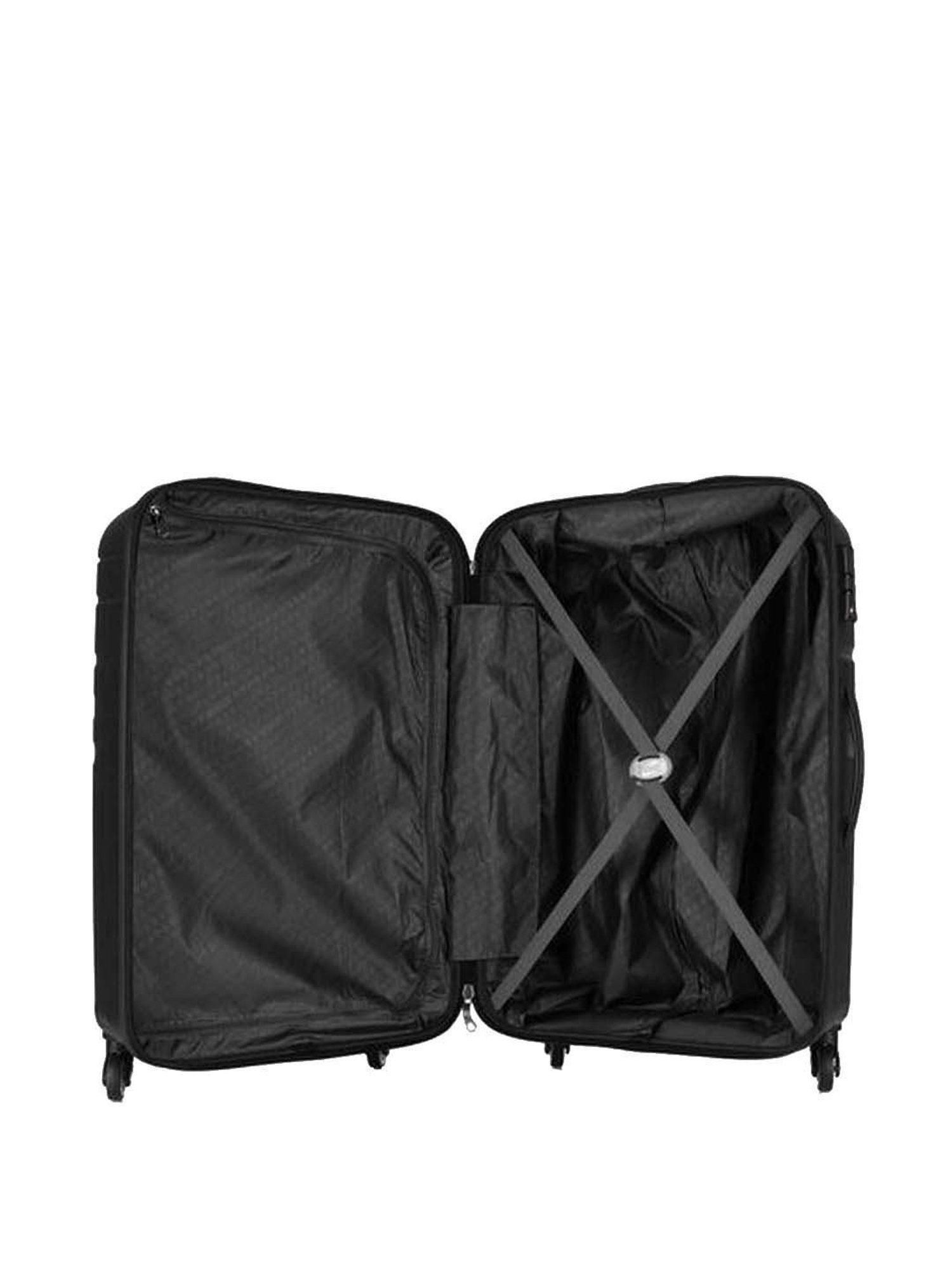 American Tourister Black Textured Hard Medium Trolley Bag - 70.5 cm