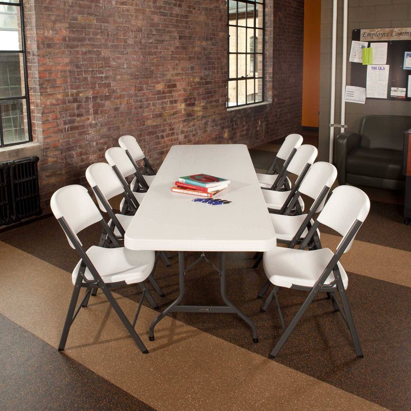 Folding Table with 8 Chairs White - Lifetime