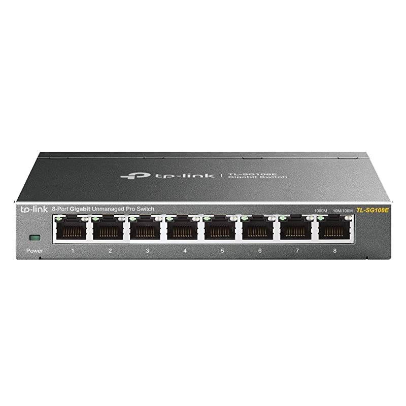 8 Port Gigabit Switch | Easy Smart Managed | Plug & Play | Limited Lifetime Protection | Desktop/Wall-Mount | Sturdy Metal w/ Shielded Ports | Support QoS, Vlan, IGMP and LAG (TL-SG108E)