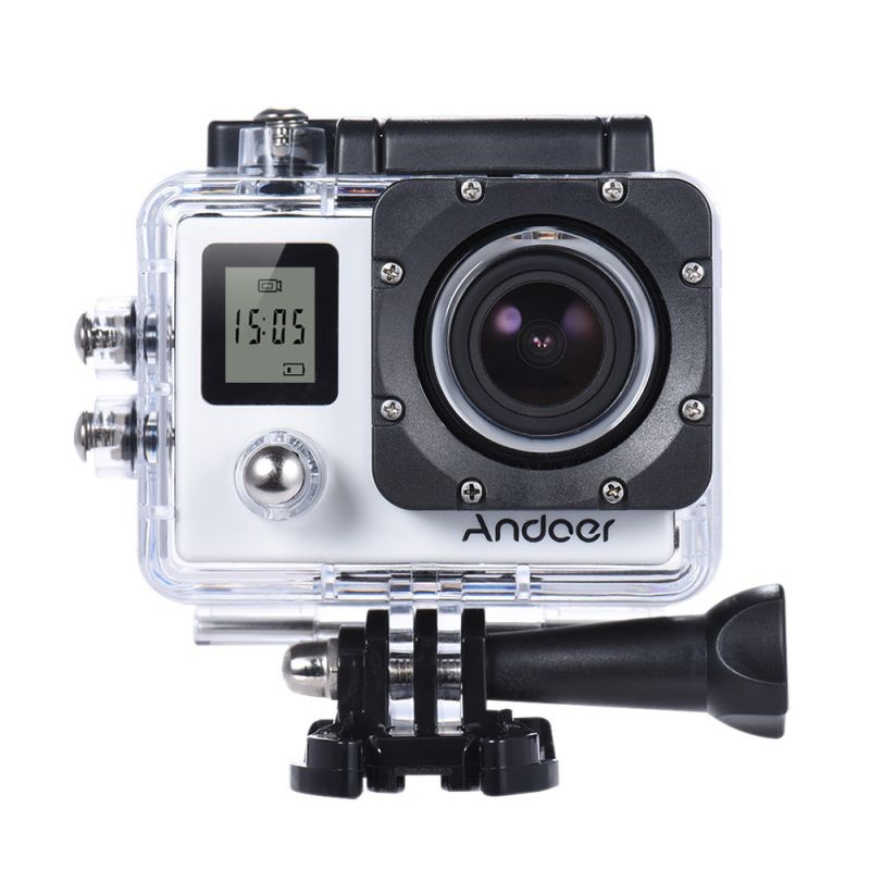 Andoer 4K 30fps/1080P 60fps Full HD 16MP Action Camera Waterproof 30m WiFi 2.0"LCD Sports DV Cam Camcorder 170 Degree 4X Zoom Dual Screen Car DVR w/ Remote Control
