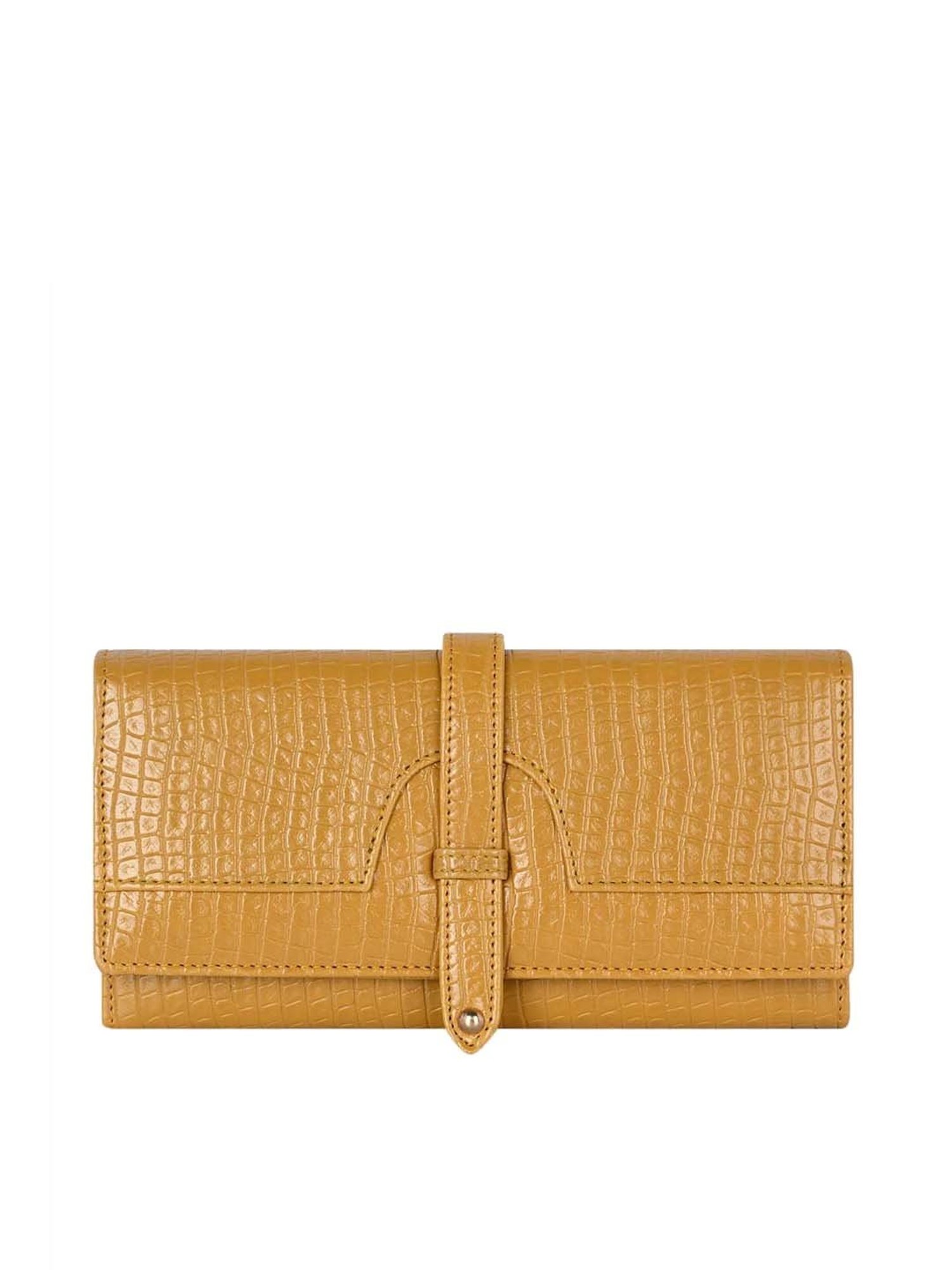 Bagsy Malone Yellow Textured Wallet for Women