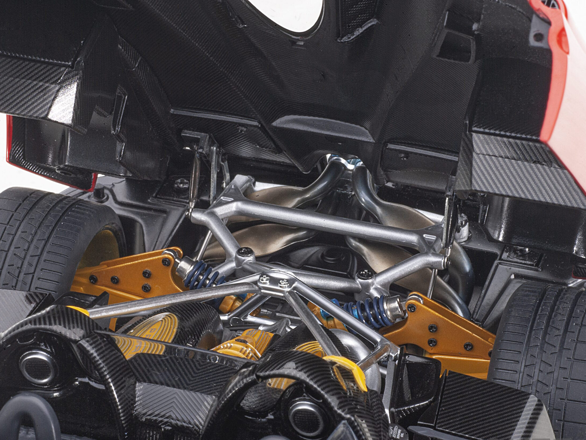 Pagani Zonda Revolucion Purple Metallic and Carbon with Extra Wheels 1/64 Diecast Model Car by CM Models