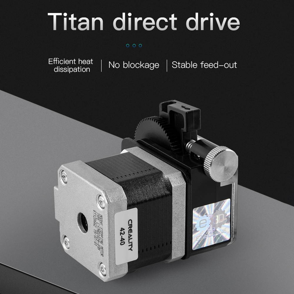Creality 3D Upgrade Titan Extruder Kits 1.75mm Direct Drive Extruder with Stepper Motor Support Flexible Filament Compatible with CR-10 V2 3D Printer