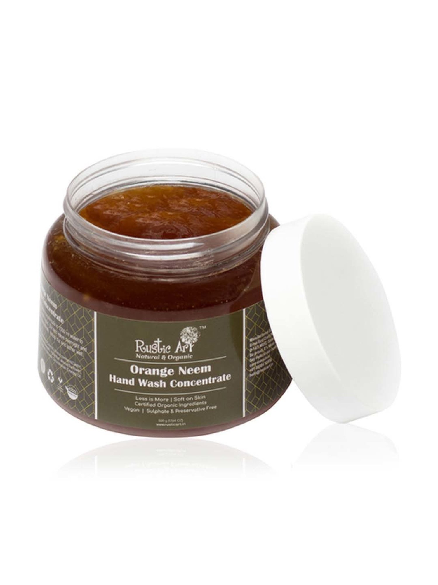 Rustic Art Organic Orange Neem Hand Wash Concentrate (DIY Refill Pack) - 500 gm