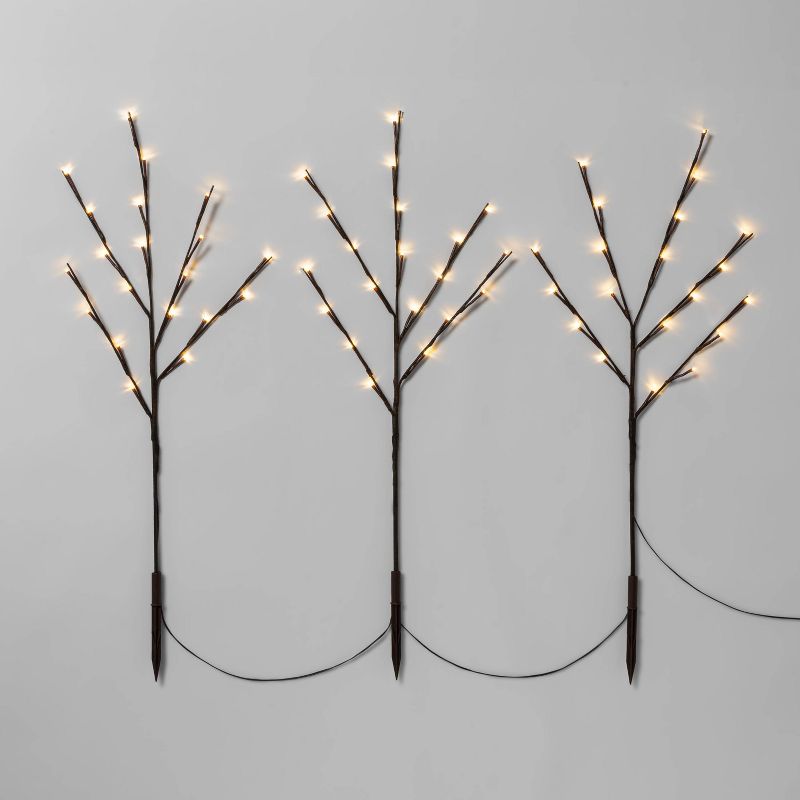 3ct Christmas LED Twig Micro Stake Lights Warm White - Wondershop™