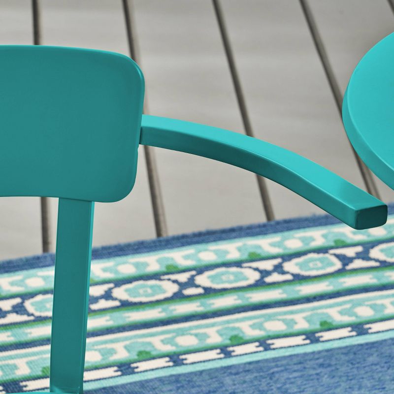 3pc Steel Bistro Set Gray - Nuu Garden