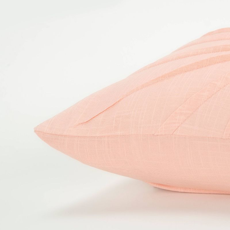 Twisted Tacked Knot Throw Pillow Pink - Rizzy Home