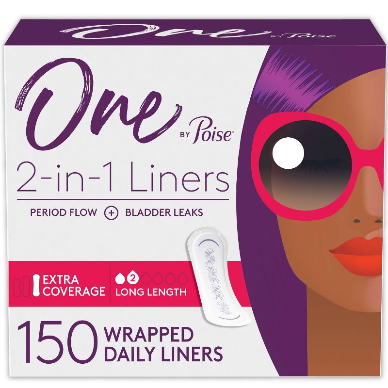 Poise Extra Coverage Liners Ecomm Pack - 150ct